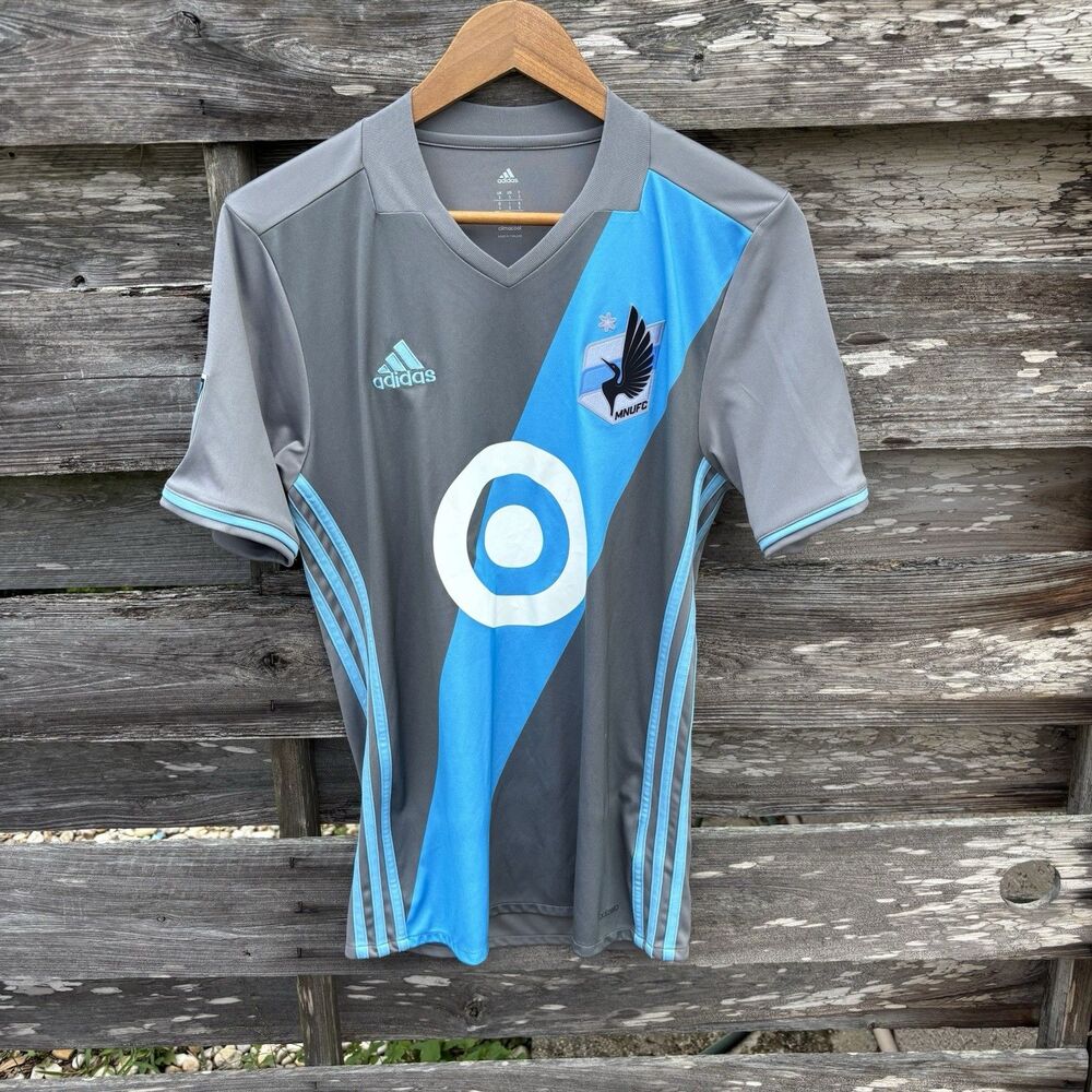 MNUFC Minnesota United Vintage Adidas Jersey Gray Blue Mens Small